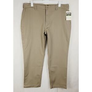 New Duluth Flex Ballroom khaki relaxed fit pants 40/30 Workwear Gusset Preppy